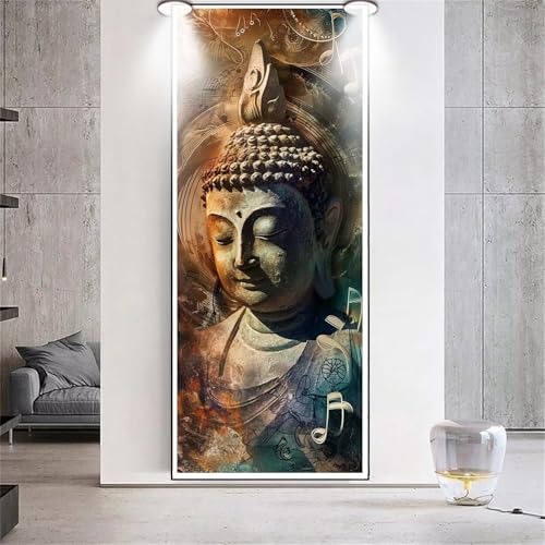 Diamond Painting Buddha Zen，Diamond Painting Erwachsene Groß XXL 30x80cm，Diamant Painting eckige steine Bilder，Diamond Art zubehör cross stitch kit，diamond Stickerei set Home Wand Dekor Gifts G64 von cppxinng