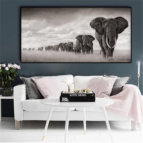 Diamond Painting Elefant Tier，Diamond Painting Erwachsene Groß XXL 100x250cm，Diamant Painting Round steine Bilder，Diamond Art zubehör cross stitch kit，diamond Stickerei set Home Wand Dekor Gifts I42 von cppxinng