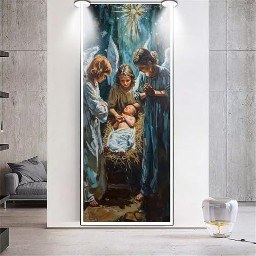 Diamond Painting Engel Jesus，Diamond Painting Erwachsene Groß XXL 70x160cm，Diamant Painting eckige steine Bilder，Diamond Art zubehör cross stitch kit，diamond Stickerei set Home Wand Dekor Gifts F87 von cppxinng