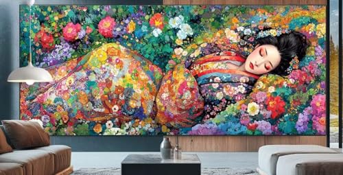 Diamond Painting Garten Diamond Painting Erwachsene Groß XXL 80x180cm Diamant Painting Bilder Schönheit,Full Square Diamant Kunst Malerei Stickerei Kreuzstich Set Home Dekor Geschenke für Frauen D50 von cppxinng