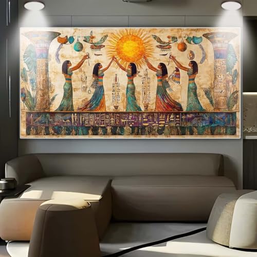 Diamond Painting Großes XXL 100x200cm Diamant Painting Bilder Ägypten Menschen Diamond Art Erwachsene DIY Full Square Diamant Kunst Malerei zubehör Set Kreuzstich Bilder Home Wand Dekor Geschenk A2 von cppxinng