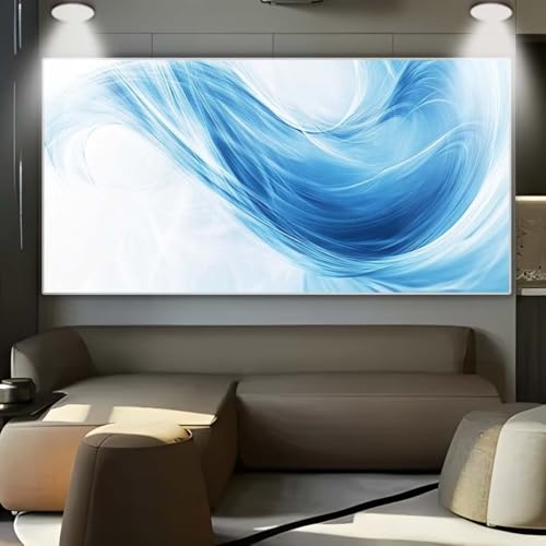 Diamond Painting Großes XXL 100x200cm Diamant Painting Bilder Blau Linien Diamond Art Erwachsene DIY Full Square Diamant Kunst Malerei zubehör Set Kreuzstich Bilder Home Wand Dekor Geschenk C98 von cppxinng