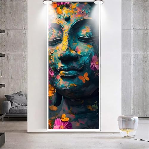 Diamond Painting Großes XXL 100x200cm Diamant Painting Bilder Blumen Buddha Diamond Art Erwachsene DIY Full Square Diamant Kunst Malerei zubehör Set Kreuzstich Bilder Home Wand Dekor Geschenk F48 von cppxinng