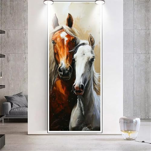 Diamond Painting Großes XXL 100x200cm Diamant Painting Bilder Pferd Tier Diamond Art Erwachsene DIY Full Square Diamant Kunst Malerei zubehör Set Kreuzstich Bilder Home Wand Dekor Geschenk F59 von cppxinng