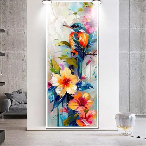 Diamond Painting Großes XXL 100x200cm Diamant Painting Bilder Vögel Blumen Diamond Art Erwachsene DIY Full Square Diamant Kunst Malerei zubehör Set Kreuzstich Bilder Home Wand Dekor Geschenk G65 von cppxinng