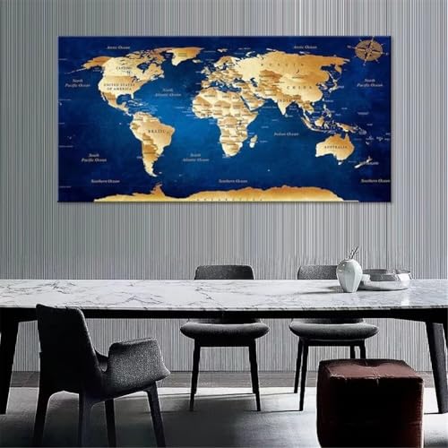 Diamond Painting Großes XXL 100x200cm Diamant Painting Bilder Weltkarte Diamond Art Erwachsene DIY Full Square Diamant Kunst Malerei zubehör Set Kreuzstich Bilder Home Wand Dekor Geschenk K25 von cppxinng