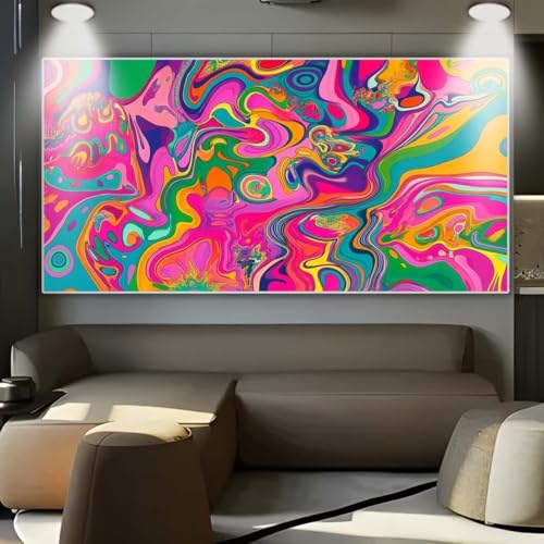 Diamond Painting Großes XXL 40x100cm Diamant Painting Bilder Farbe Graffiti Diamond Art Erwachsene DIY Full Square Diamant Kunst Malerei zubehör Set Kreuzstich Bilder Home Wand Dekor Geschenk A18 von cppxinng