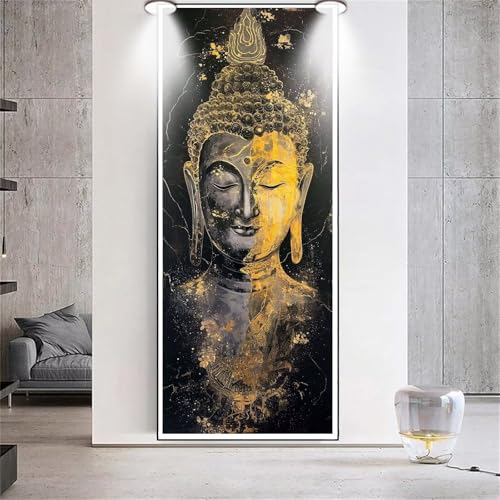 Diamond Painting Großes XXL 40x100cm Diamant Painting Bilder Steinstatue Buddha Diamond Art Erwachsene DIY Full Square Diamant Kunst Malerei zubehör Set Kreuzstich Bilder Home Wand Dekor Geschenk G83 von cppxinng