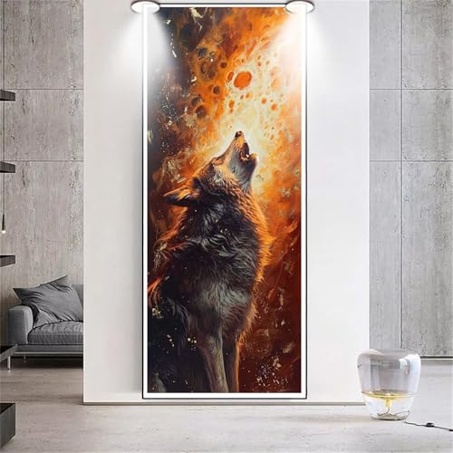 Diamond Painting Großes XXL 40x100cm Diamant Painting Bilder Tiere Wolf Diamond Art Erwachsene DIY Full Square Diamant Kunst Malerei zubehör Set Kreuzstich Bilder Home Wand Dekor Geschenk G43 von cppxinng