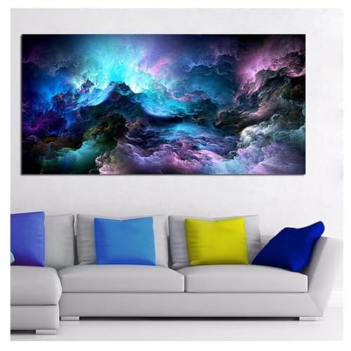 Diamond Painting Großes XXL 70x130cm Diamant Painting Bilder Blauer Marmor Diamond Art Erwachsene DIY Full Round Diamant Kunst Malerei zubehör Set Kreuzstich Bilder Home Wand Dekor Geschenk J5 von cppxinng