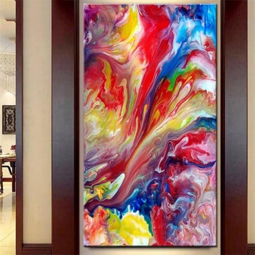 Diamond Painting Großes XXL 70x130cm Diamant Painting Bilder Farbe Wolken Diamond Art Erwachsene DIY Full Round Diamant Kunst Malerei zubehör Set Kreuzstich Bilder Home Wand Dekor Geschenk J8 von cppxinng