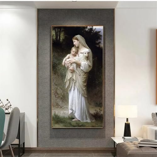 Diamond Painting Großes XXL 70x130cm Diamant Painting Bilder Jesus Schönheit Diamond Art Erwachsene DIY Full Round Diamant Kunst Malerei zubehör Set Kreuzstich Bilder Home Wand Dekor Geschenk I32 von cppxinng