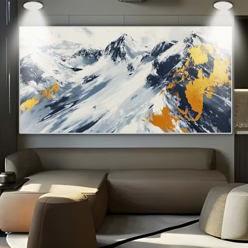 Diamond Painting Großes XXL 80x150cm Diamant Painting Bilder Schneeberg Diamond Art Erwachsene DIY Full Square Diamant Kunst Malerei zubehör Set Kreuzstich Bilder Home Wand Dekor Geschenk A22 von cppxinng