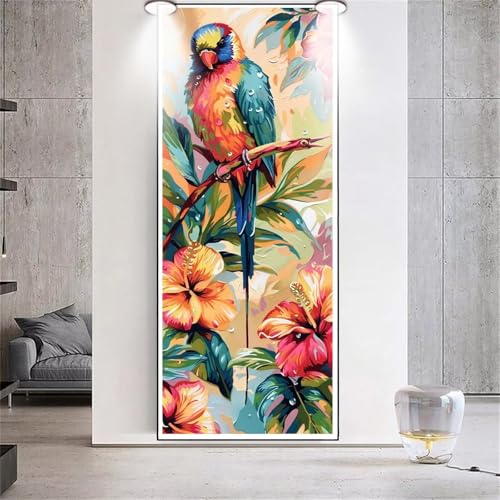 Diamond Painting Großes XXL 80x150cm Diamant Painting Bilder Vögel Blumen Diamond Art Erwachsene DIY Full Square Diamant Kunst Malerei zubehör Set Kreuzstich Bilder Home Wand Dekor Geschenk G67 von cppxinng