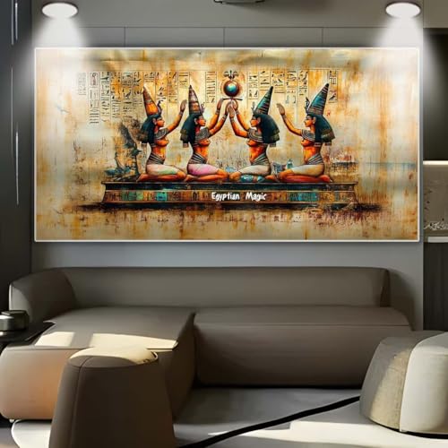 Diamond Painting Großes XXL 90x160cm Diamant Painting Bilder Ägypten Menschen Diamond Art Erwachsene DIY Full Square Diamant Kunst Malerei zubehör Set Kreuzstich Bilder Home Wand Dekor Geschenk A23 von cppxinng