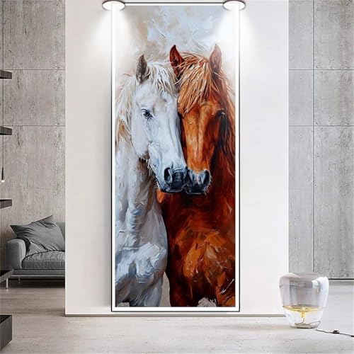 Diamond Painting Großes XXL 90x160cm Diamant Painting Bilder Tiere Pferd Diamond Art Erwachsene DIY Full Square Diamant Kunst Malerei zubehör Set Kreuzstich Bilder Home Wand Dekor Geschenk G41 von cppxinng