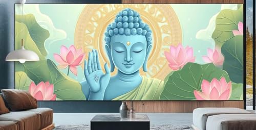 Diamond Painting Karikatur Diamond Painting Erwachsene Groß XXL 80x180cm Diamant Painting Bilder Buddha,Full Square Diamant Kunst Malerei Stickerei Kreuzstich Set Home Dekor Geschenke für Frauen D83 von cppxinng