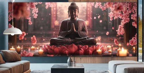 Diamond Painting Kerze Ze Diamond Painting Erwachsene Groß XXL 70x160cm Diamant Painting Bilder Buddha,Full Square Diamant Kunst Malerei Stickerei Kreuzstich Set Home Dekor Geschenke für Frauen E22 von cppxinng