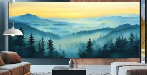 Diamond Painting Landschaft Diamond Painting Kinder Wald Malen Nach Zahlen mit Round Steine Zubehör,DIY Diamant Kunst Malerei Set Mosaik Basteln Mädchen,Home Deko Geschenke Männer 30x80cm J59 von cppxinng