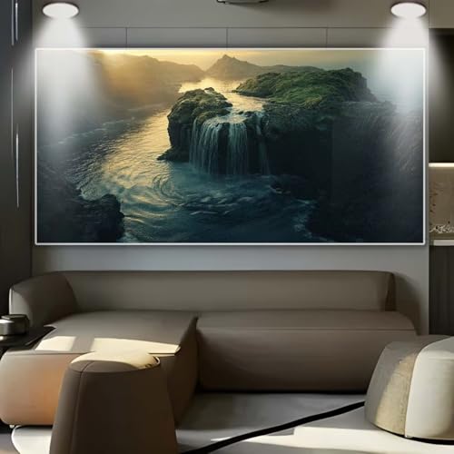 Diamond Painting Landschaft Sonnenuntergang，Diamond Painting Erwachsene Groß XXL 30x80cm，Diamant Painting eckige steine Bilder，Diamond Art zubehör cross stitch kit，diamond Stickerei set Home Dekor D58 von cppxinng