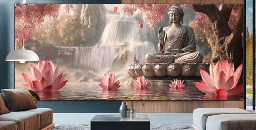 Diamond Painting Lotus Diamond Painting Erwachsene Groß XXL 70x160cm Diamant Painting Bilder Buddha,Full Square Diamant Kunst Malerei Stickerei Kreuzstich Set Home Wand Dekor Geschenke für Frauen E42 von cppxinng