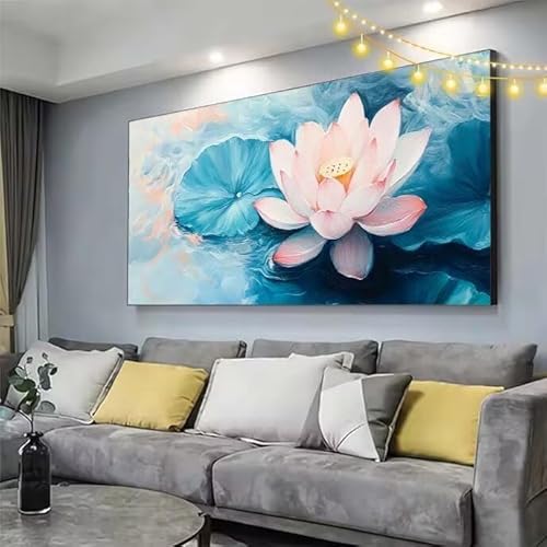 Diamond Painting Lotus Diamond Painting Kinder See Malen Nach Zahlen mit Eckige Steine Zubehör,DIY Diamant Malerei Puzzle Arts Stickerei Mosaik Bastelset Erwachsene,Home Deko Geschenke 160x70cm C311 von cppxinng