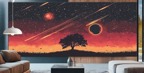 Diamond Painting Meteor Diamond Painting Erwachsene Groß XXL 100x250cm Diamant Painting Bilder Baum des Lebens,Full Square Diamant Kunst Malerei Stickerei Kreuzstich Set Home Dekor Geschenke E73 von cppxinng