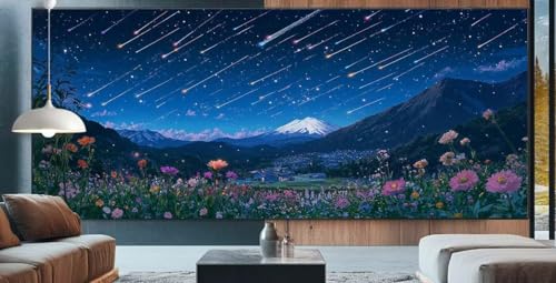 Diamond Painting Meteor Diamond Painting Erwachsene Groß XXL 30x80cm Diamant Painting Bilder Landschaft,Full Square Diamant Kunst Malerei Stickerei Kreuzstich Set Home Dekor Geschenke für Frauen E72 von cppxinng