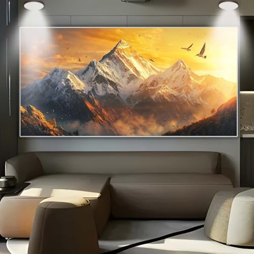 Diamond Painting Sonnenuntergang Berg，Diamond Painting Erwachsene Groß XXL 30x80cm，Diamant Painting eckige steine Bilder，Diamond Art zubehör cross stitch kit，diamond Stickerei set Home Wand Dekor C73 von cppxinng