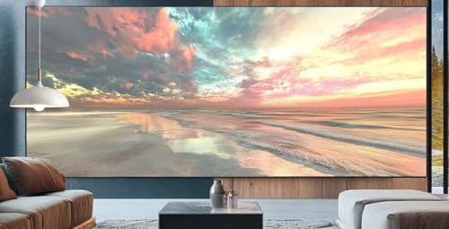 Diamond Painting Sonnenuntergang Diamond Painting Erwachsene Groß XXL 100x250cm Diamant Painting Bilder Strand,Full Square Diamant Kunst Malerei Stickerei Kreuzstich Set Home Dekor Geschenke E96 von cppxinng