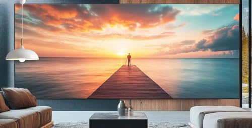 Diamond Painting Sonnenuntergang Diamond Painting Erwachsene Groß XXL 90x200cm Diamant Painting Bilder Brücke,Full Square Diamant Kunst Malerei Stickerei Kreuzstich Set Home Dekor Geschenke Frauen F25 von cppxinng