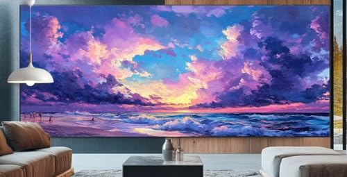 Diamond Painting Sonnenuntergang Diamond Painting Erwachsene Groß XXL 90x200cm Diamant Painting Bilder Strand,Full Square Diamant Kunst Malerei Stickerei Kreuzstich Set Home Dekor Geschenke Frauen F2 von cppxinng