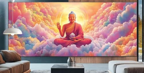 Diamond Painting Sonnenuntergang Diamond Painting Kinder Buddha Diamond Painting Erwachsene 100x200cm Diamant Painting Bilder mit Eckige Diamond Painting Zubehör,Home Deko Geschenke für Männer E87 von cppxinng