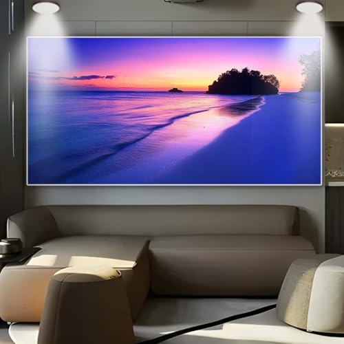 Diamond Painting Sonnenuntergang Strand，Diamond Painting Erwachsene Groß XXL 100x250cm，Diamant Painting eckige steine Bilder，Diamond Art zubehör cross stitch kit，diamond Stickerei set Home Dekor D52 von cppxinng