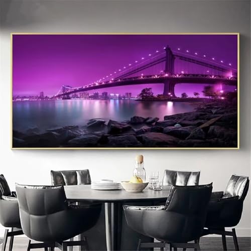 Diamond Painting Stadt Brücke，Diamond Painting Erwachsene Groß XXL 100x250cm，Diamant Painting Round steine Bilder，Diamond Art zubehör cross stitch kit，diamond Stickerei set Home Wand Dekor Gifts J19 von cppxinng