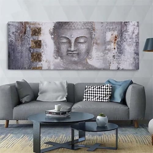 Diamond Painting Steinstatue Buddha，Diamond Painting Erwachsene Groß XXL 100x250cm，Diamant Painting Round steine Bilder，Diamond Art zubehör cross stitch kit，diamond Stickerei set Home Wand Dekor H97 von cppxinng