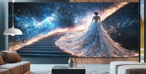 Diamond Painting Treppe Diamond Painting Erwachsene Groß XXL 90x200cm Diamant Painting Bilder Prinzessin,Full Square Diamant Kunst Malerei Stickerei Kreuzstich Set Home Dekor Geschenke für Frauen E74 von cppxinng