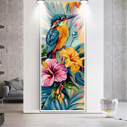 Diamond Painting Vögel Blumen，Diamond Painting Erwachsene Groß XXL 90x200cm，Diamant Painting eckige steine Bilder，Diamond Art zubehör cross stitch kit，diamond Stickerei set Home Wand Dekor Gifts G61 von cppxinng