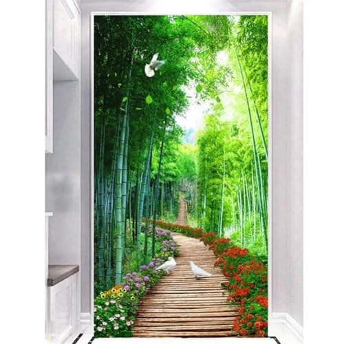 Diamond Painting Wald Weg，Diamond Painting Erwachsene Groß XXL 100x250cm，Diamant Painting Round steine Bilder，Diamond Art zubehör cross stitch kit，diamond Stickerei set Home Wand Dekor Gifts I51 von cppxinng