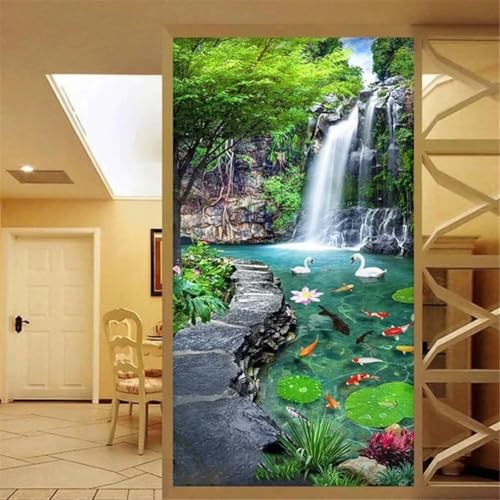 Diamond Painting Wasserfall Landschaft，Diamond Painting Erwachsene Groß XXL 50x120cm，Diamant Painting eckige steine Bilder，Diamond Art zubehör cross stitch kit，diamond Stickerei set Home Wand Dekor L8 von cppxinng