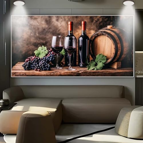 Diamond Painting Wein Fässer，Diamond Painting Erwachsene Groß XXL 30x80cm，Diamant Painting eckige steine Bilder，Diamond Art zubehör cross stitch kit，diamond Stickerei set Home Wand Dekor Gifts D53 von cppxinng