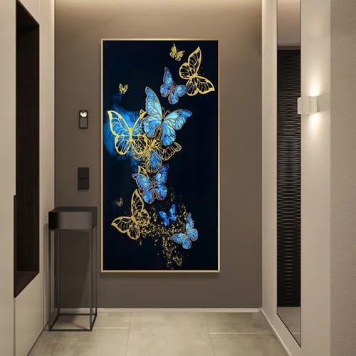 Diamond Painting blauer Schmetterling，Diamond Painting Erwachsene Groß XXL 100x250cm，Diamant Painting Round steine Bilder，Diamond Art zubehör cross stitch kit，diamond Stickerei set Home Dekor I88 von cppxinng