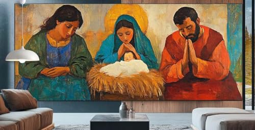 Engel Diamond Painting XXL 100x250cm Diamond Painting Erwachsene Jesus,Diamant Malerei Full Round Kristall Kunst Malen Nach Zahlen,Kreuzstich Mosaik Bastelset Set,Home Dekor Geschenke für Frauen K91 von cppxinng