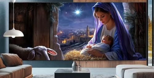 Engel Diamond Painting XXL 100x250cm Diamond Painting Erwachsene Jesus,Diamant Malerei Full Round Kristall Kunst Malen Nach Zahlen,Kreuzstich Mosaik Bastelset Set,Home Dekor Geschenke für Frauen K93 von cppxinng