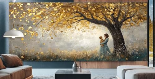 Es war Diamond Painting XXL 100x250cm Diamond Painting Erwachsene Baum von L.,Diamant Malerei Full Round Kristall Malen Nach Zahlen,Kreuzstich Mosaik Bastelset Set,Home Dekor Geschenke für Frauen J90 von cppxinng