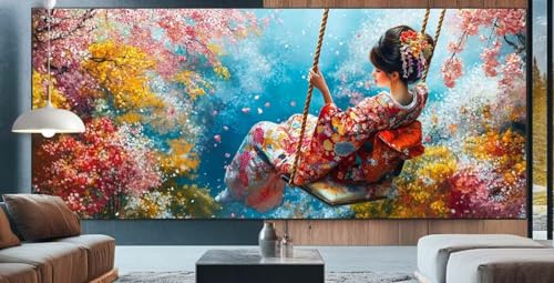 Fee Diamond Painting XXL 100x250cm Diamond Painting Erwachsene Japan,Diamant Malerei Full Round Kristall Kunst Malen Nach Zahlen,Kreuzstich Mosaik Bastelset Set,Home Dekor Geschenke für Frauen J31 von cppxinng