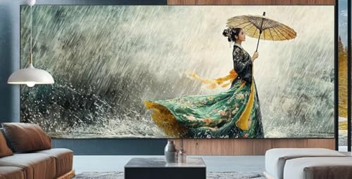 Fee Diamond Painting XXL 100x250cm Diamond Painting Erwachsene Regenschirm,Diamant Malerei Full Round Kristall Malen Nach Zahlen,Kreuzstich Mosaik Bastelset Set,Home Dekor Geschenke für Frauen J56 von cppxinng