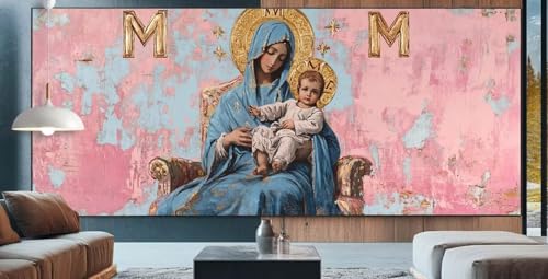 Jesus Diamond Painting XXL 100x250cm Diamond Painting Erwachsene Engel,Diamant Malerei Full Round Kristall Kunst Malen Nach Zahlen,Kreuzstich Mosaik Bastelset Set,Home Dekor Geschenke für Frauen K28 von cppxinng