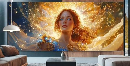 Karikatur Diamond Painting XXL 100x250cm Diamond Painting Erwachsene Fee,Diamant Malerei Full Round Kristall Kunst Malen Nach Zahlen,Kreuzstich Mosaik Bastelset Set,Home Dekor Geschenke für Frauen K60 von cppxinng