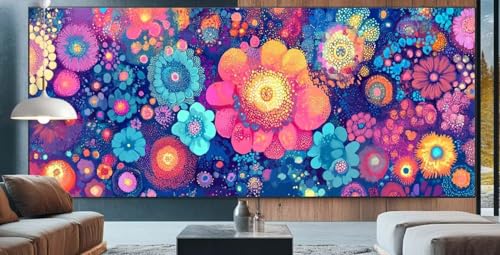 Karikatur Diamond Painting XXL 80x150cm Diamond Painting Erwachsene Blume,Diamant Malerei Full Round Kristall Kunst Malen Nach Zahlen,Kreuzstich Mosaik Bastelset Set,Home Dekor Geschenke für Frauen E4 von cppxinng